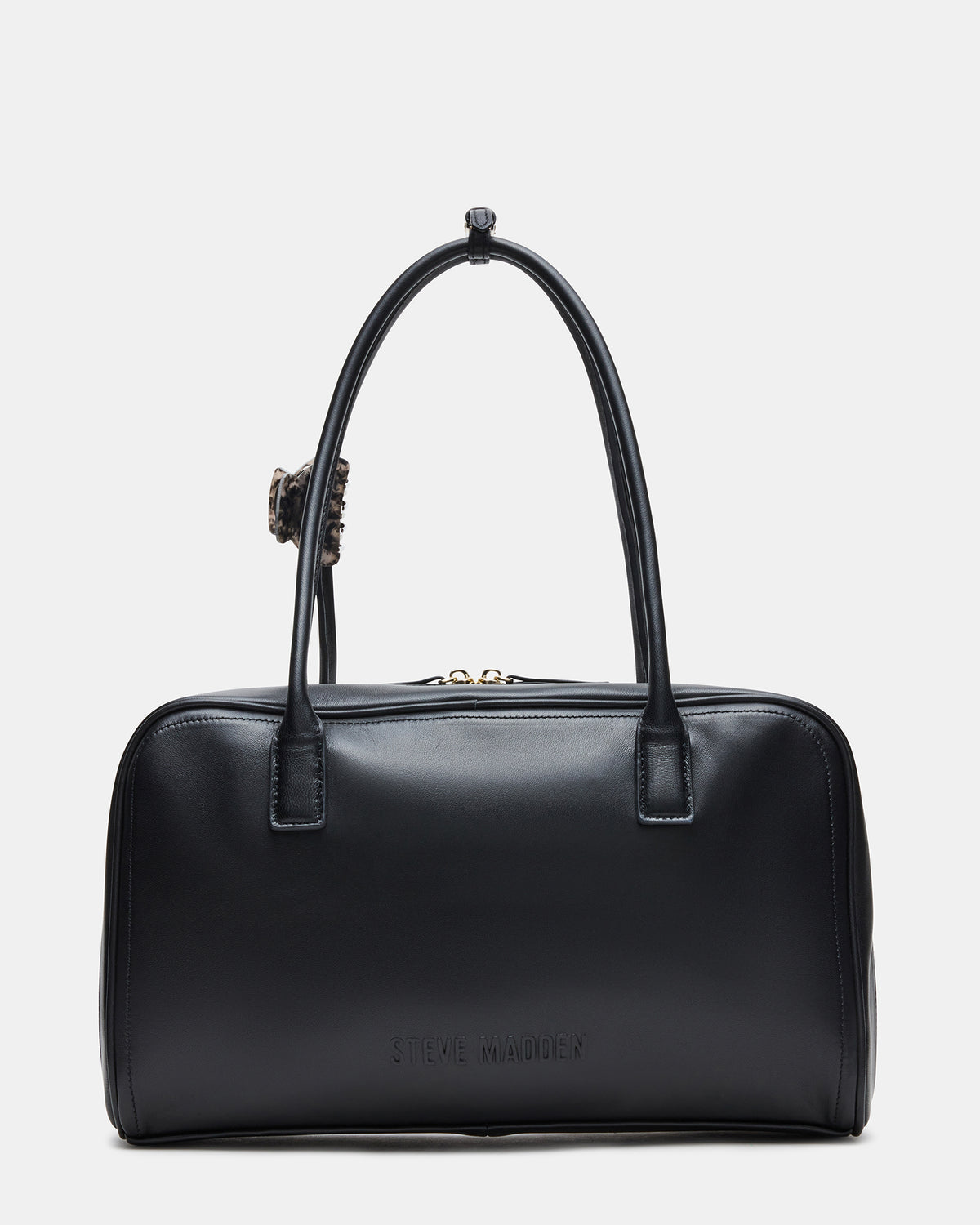 CANDICE Bag Black Shoulder Strap Box Satchel Handbag - Steve Madden