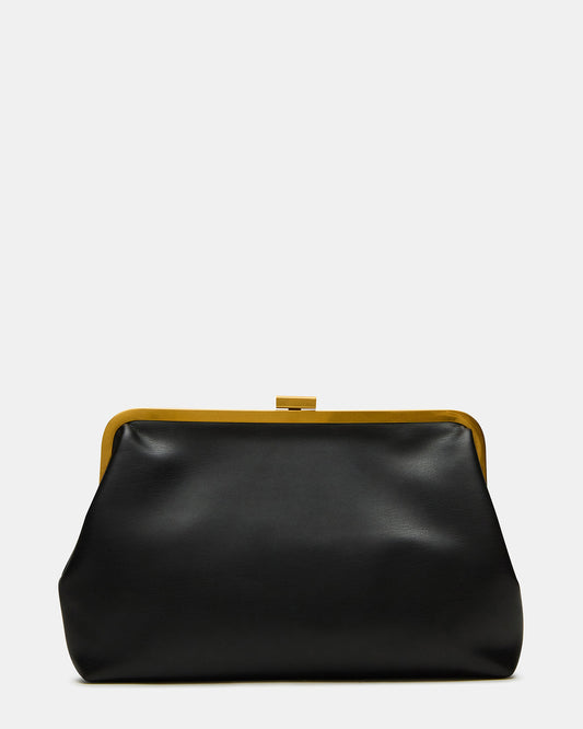 KISSES Bag Black Chain Strap Crossbody Clutch Handbag - Steve Madden