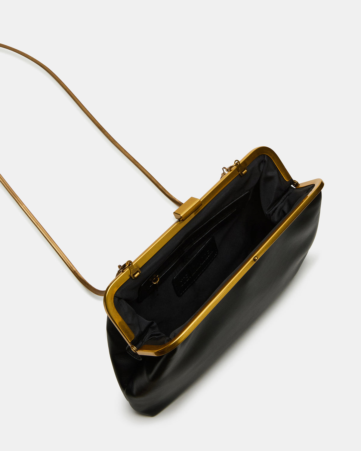 KISSES Bag Black Chain Strap Crossbody Clutch Handbag - Steve Madden