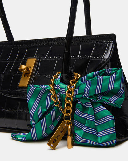 MILAN Bag Black Elongated Menswear-Inspired Shoulder Strap Handbag - Steve Madden