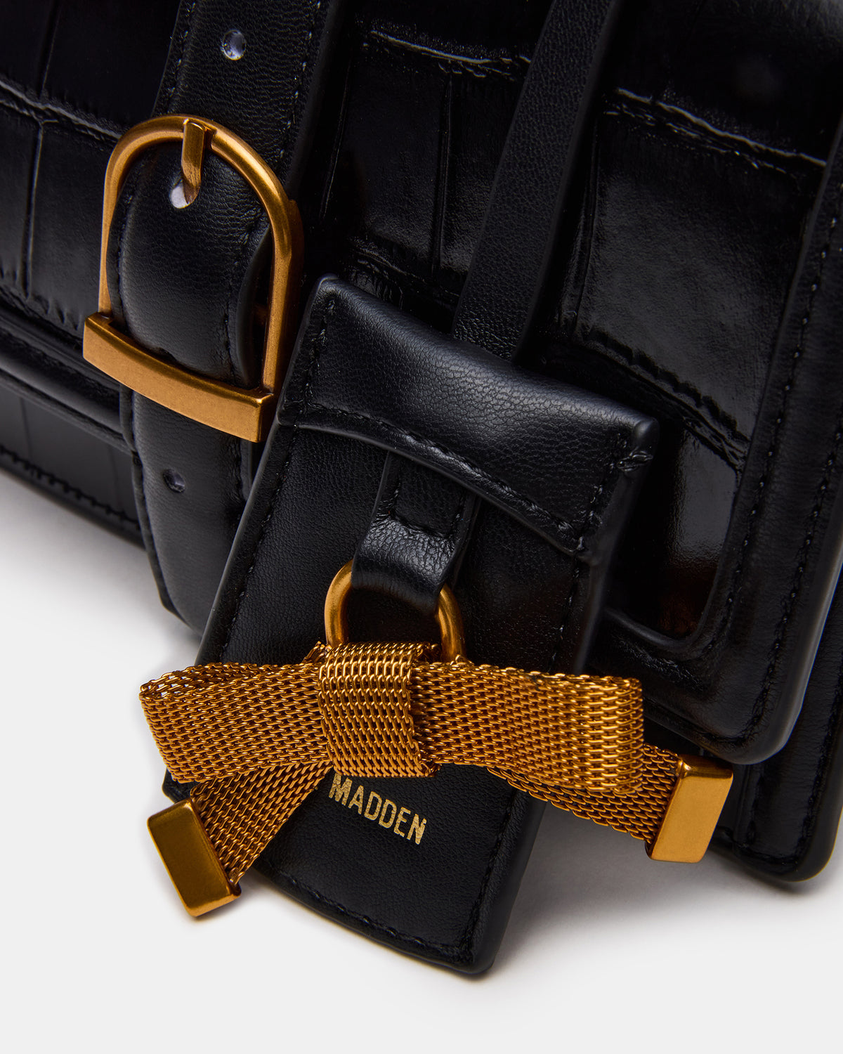 CLARK Bag Black Structured Top-Handle Mini Handbag - Steve Madden