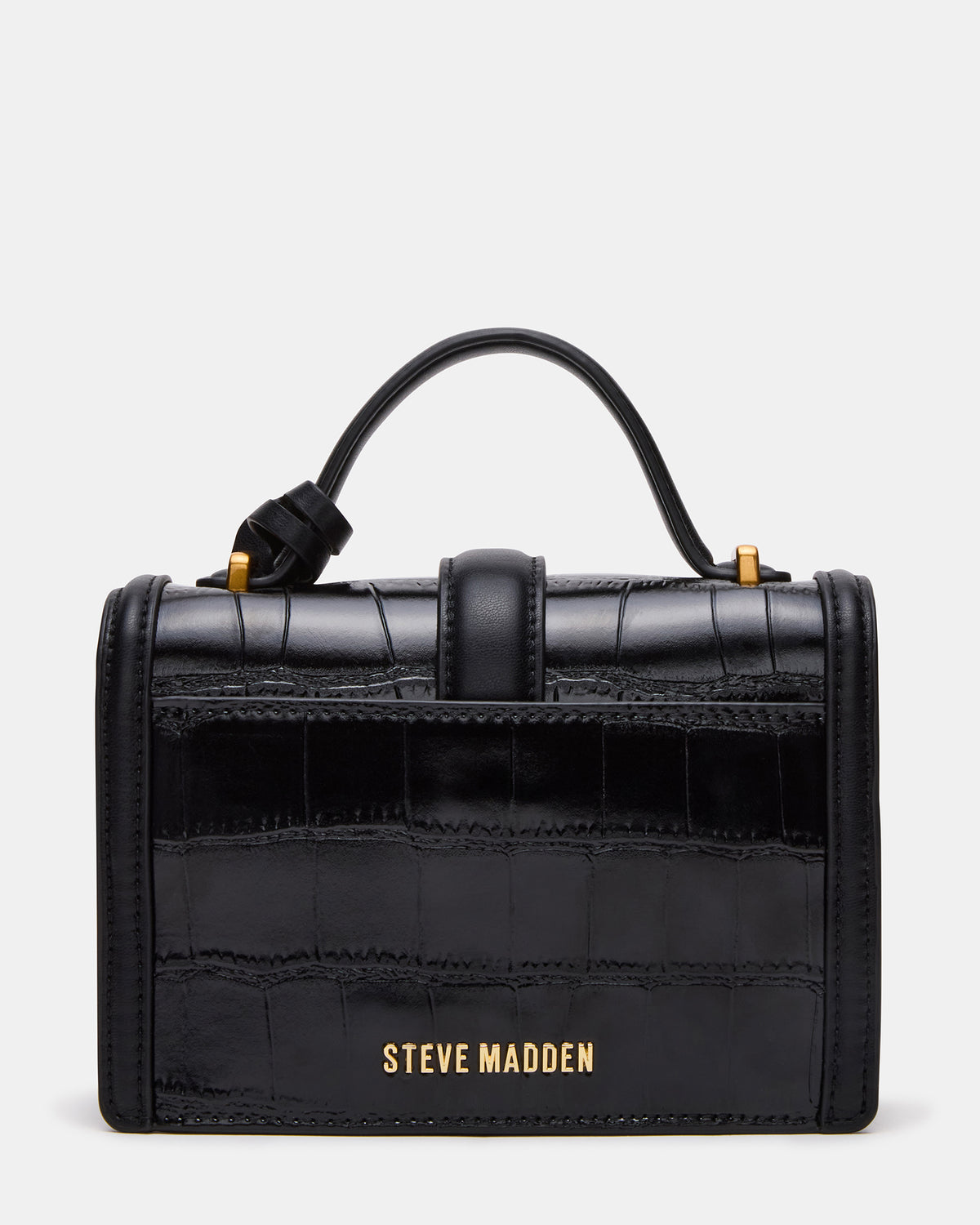 CLARK Bag Black Structured Top-Handle Mini Handbag - Steve Madden
