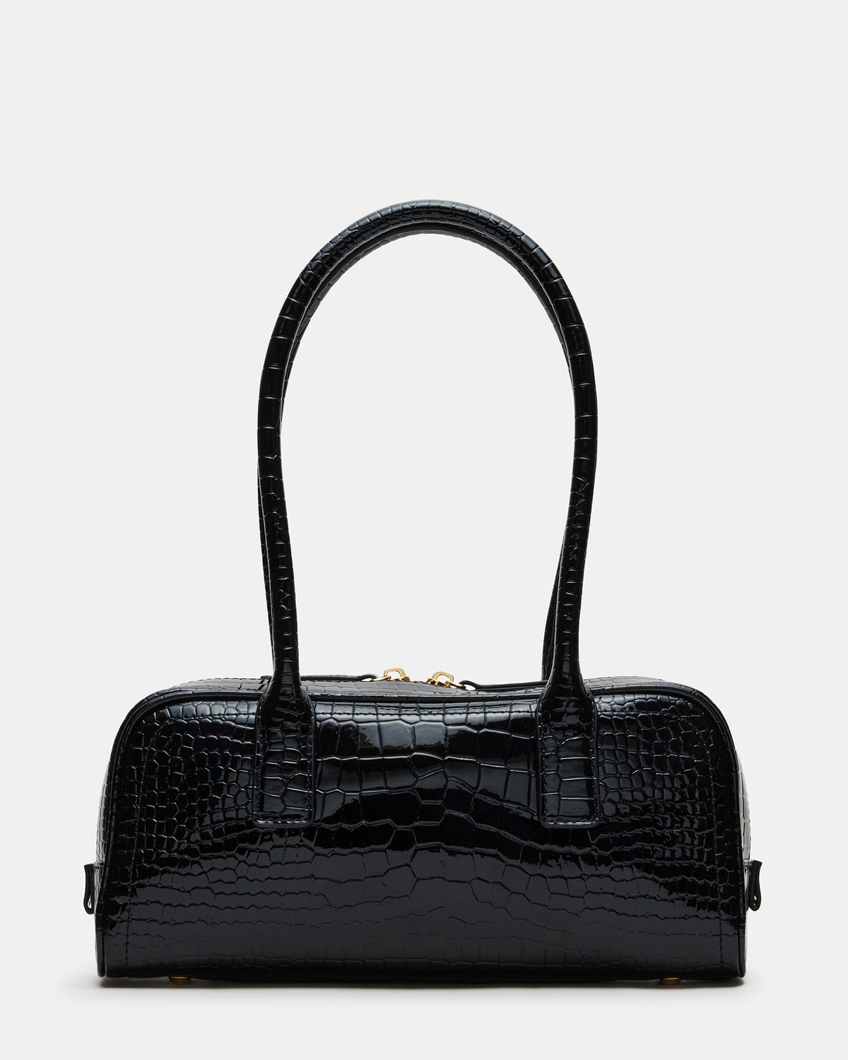 ANISE Bag Black Crocodile Elongated Shoulder Strap Handbag - Steve Madden