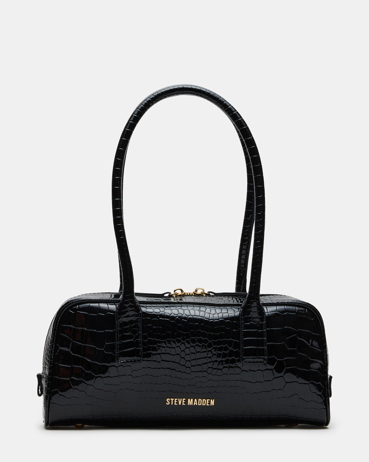 ANISE Bag Black Crocodile Elongated Shoulder Strap Handbag - Steve Madden