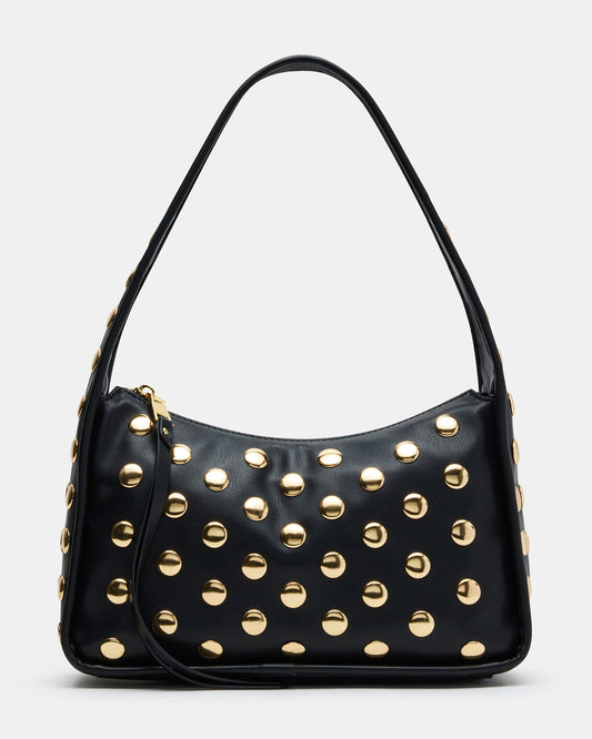 CHEYANN Bag Black Hobo Dome-Studded Shoulder Strap Women's Handbag - Steve Madden