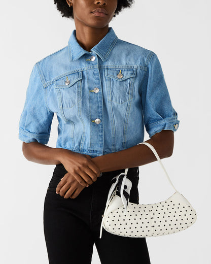 ROXEY Bag Dots Crescent-Shaped Top-Zipper Shoulder Strap Handbag - Steve Madden