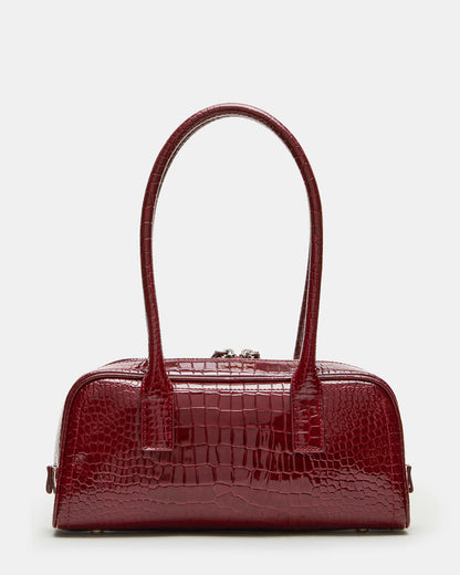 ANISE Bag Red Crocodile Elongated Shoulder Strap Handbag - Steve Madden