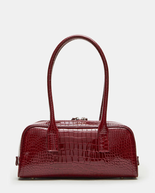 ANISE Bag Red Crocodile Elongated Shoulder Strap Handbag - Steve Madden