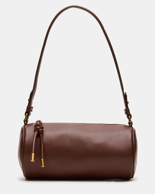 PRIYA Bag Brown Mini Barrel Shoulder Handbag - Steve Madden