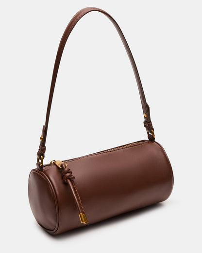 PRIYA Bag Brown Mini Barrel Shoulder Handbag - Steve Madden