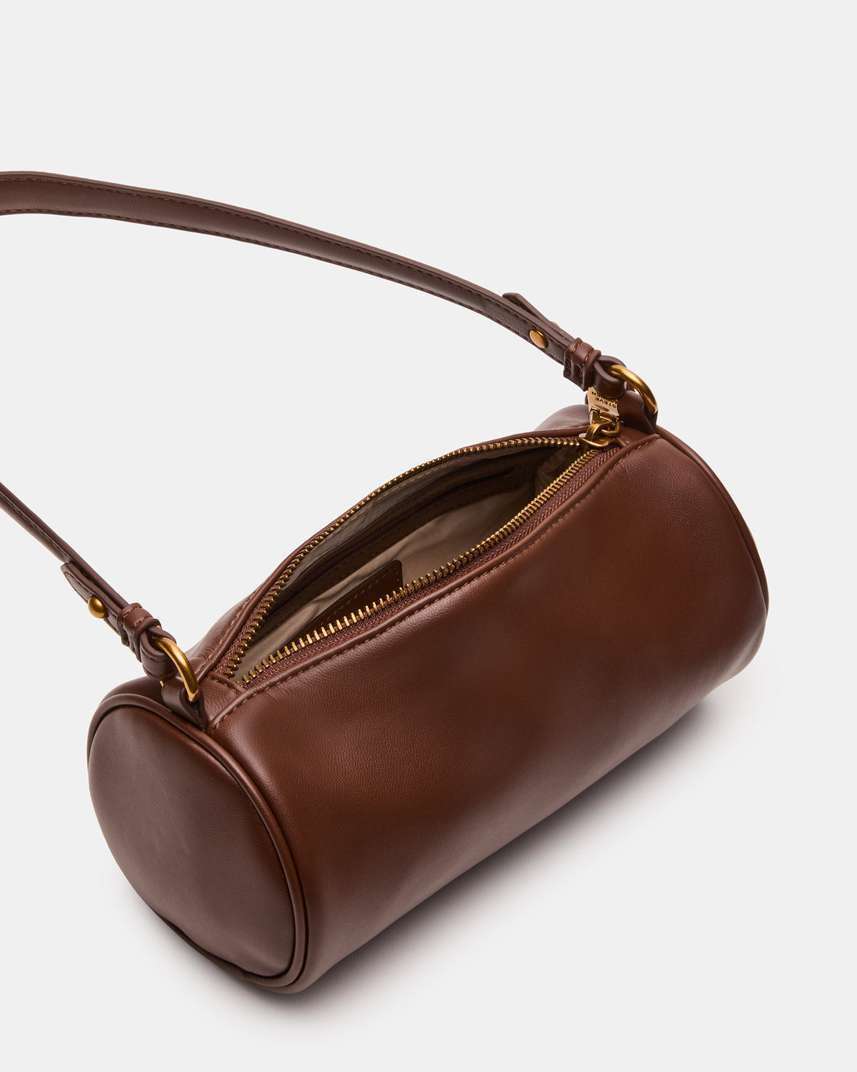 PRIYA Bag Brown Mini Barrel Shoulder Handbag - Steve Madden