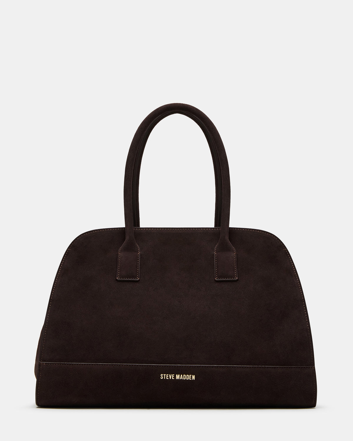HEIDEE Bag Brown Suede | Women's Shoulder Strap Tote Handbag - Steve Madden