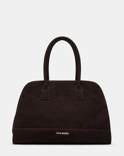 HEIDEE Bag Brown Suede | Women's Shoulder Strap Tote Handbag - Steve Madden