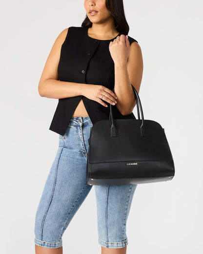 HEIDEE Bag Brown Suede | Women's Shoulder Strap Tote Handbag - Steve Madden