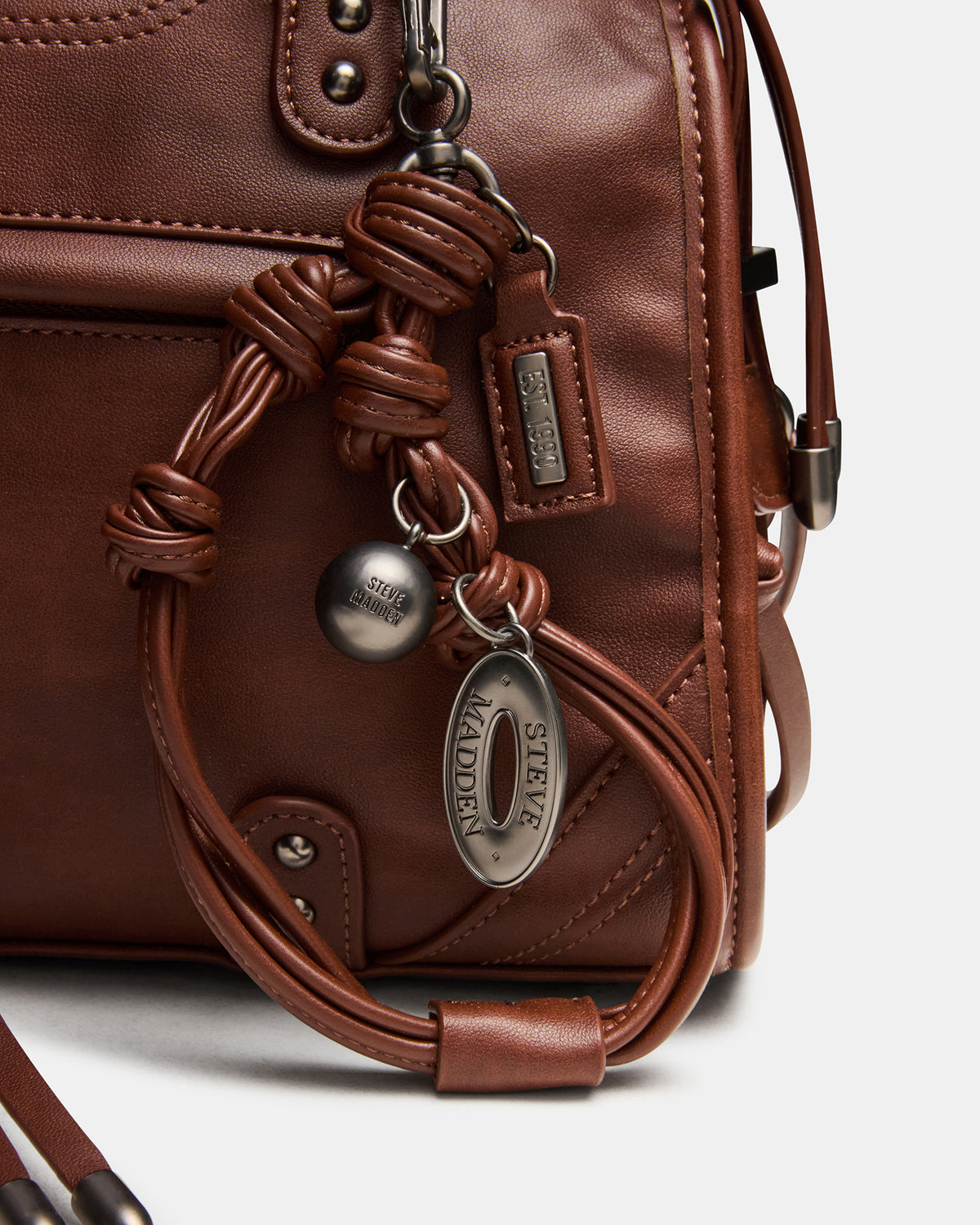 RIGGS BAG RUST Slouchy Top-Handle Crossbody Satchel Handbag - Steve Madden