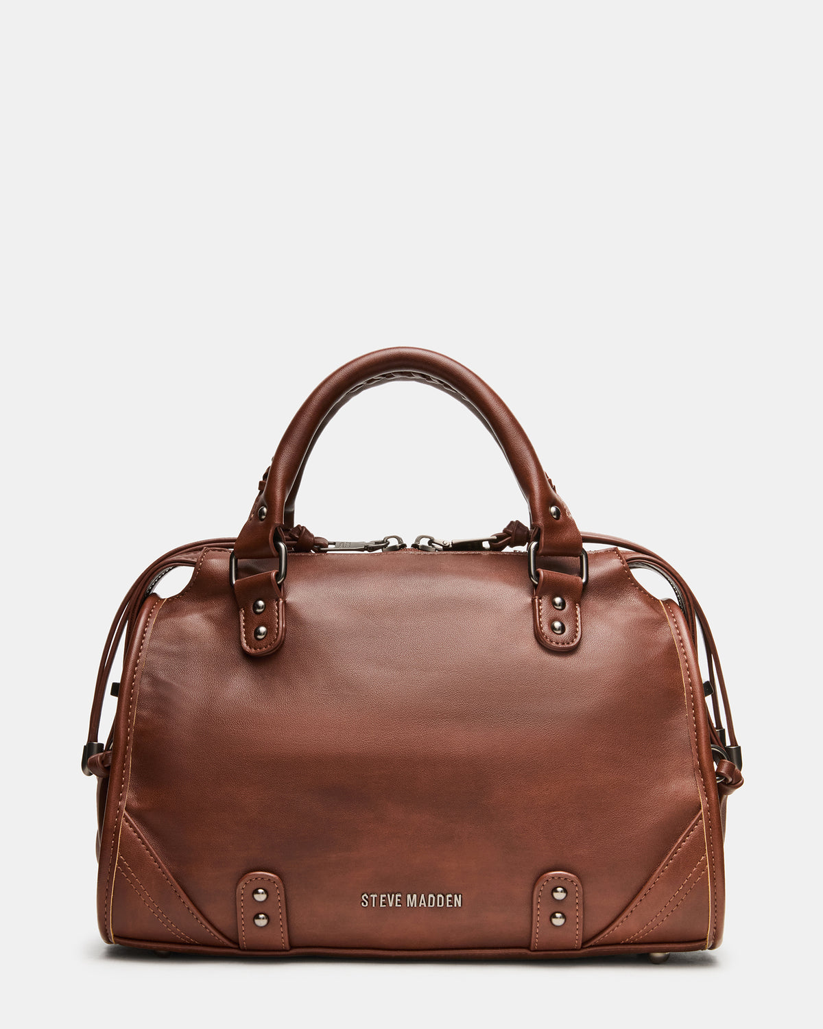 RIGGS BAG RUST Slouchy Top-Handle Crossbody Satchel Handbag - Steve Madden