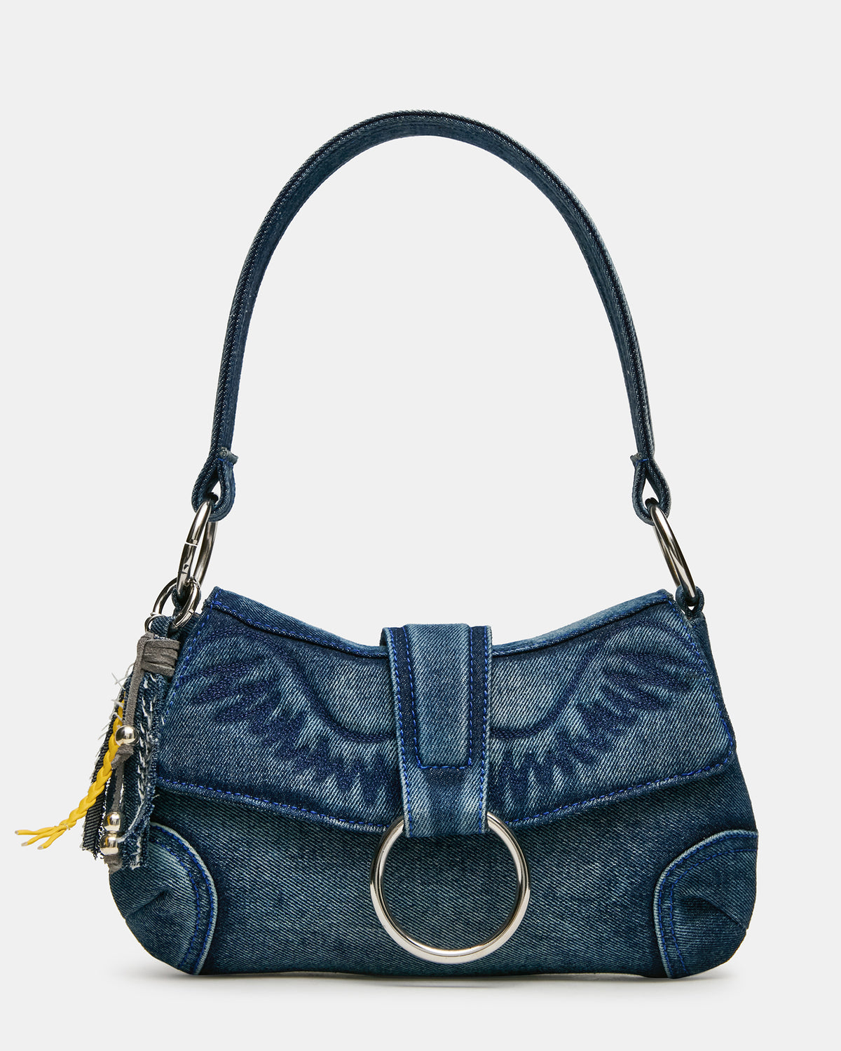 ALBANY Bag Denim/Blue Western-Inspired Denim Shoulder Handbag - Steve Madden