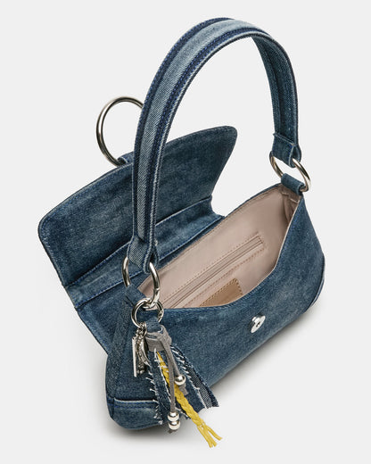 ALBANY Bag Denim/Blue Western-Inspired Denim Shoulder Handbag - Steve Madden