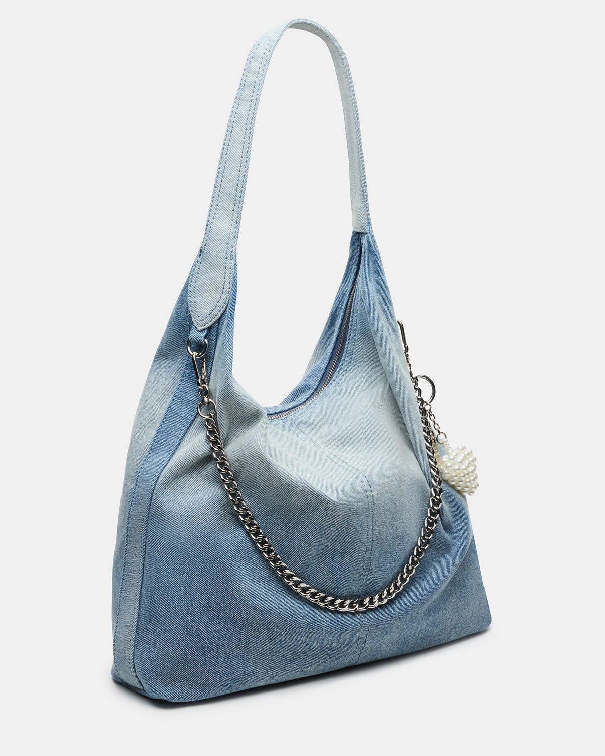 KREWE Bag Denim Slouchy Hobo Shoulder Strap Tote Handbag - Steve Madden