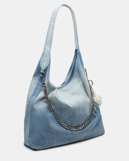 KREWE Bag Denim Slouchy Hobo Shoulder Strap Tote Handbag - Steve Madden