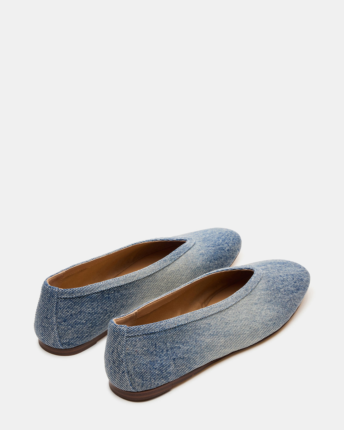 LENI Denim Fabric Square-Toe Ballet Women's Flat - Steve Madden