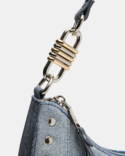 LIAMM Bag Denim Shoulder Strap Dome-Studded Women's Handbag - Steve Madden