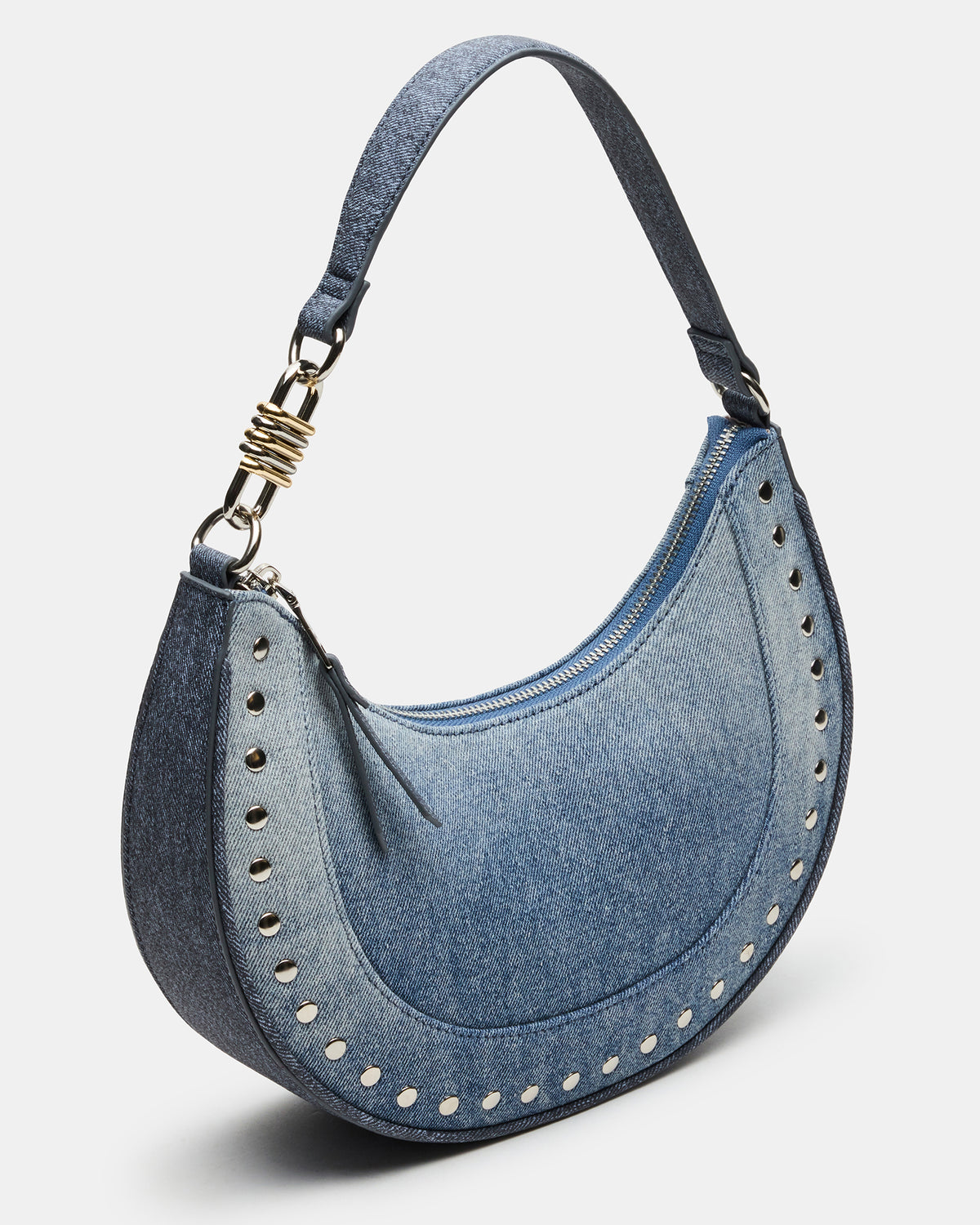 LIAMM Bag Denim Shoulder Strap Dome-Studded Women's Handbag - Steve Madden