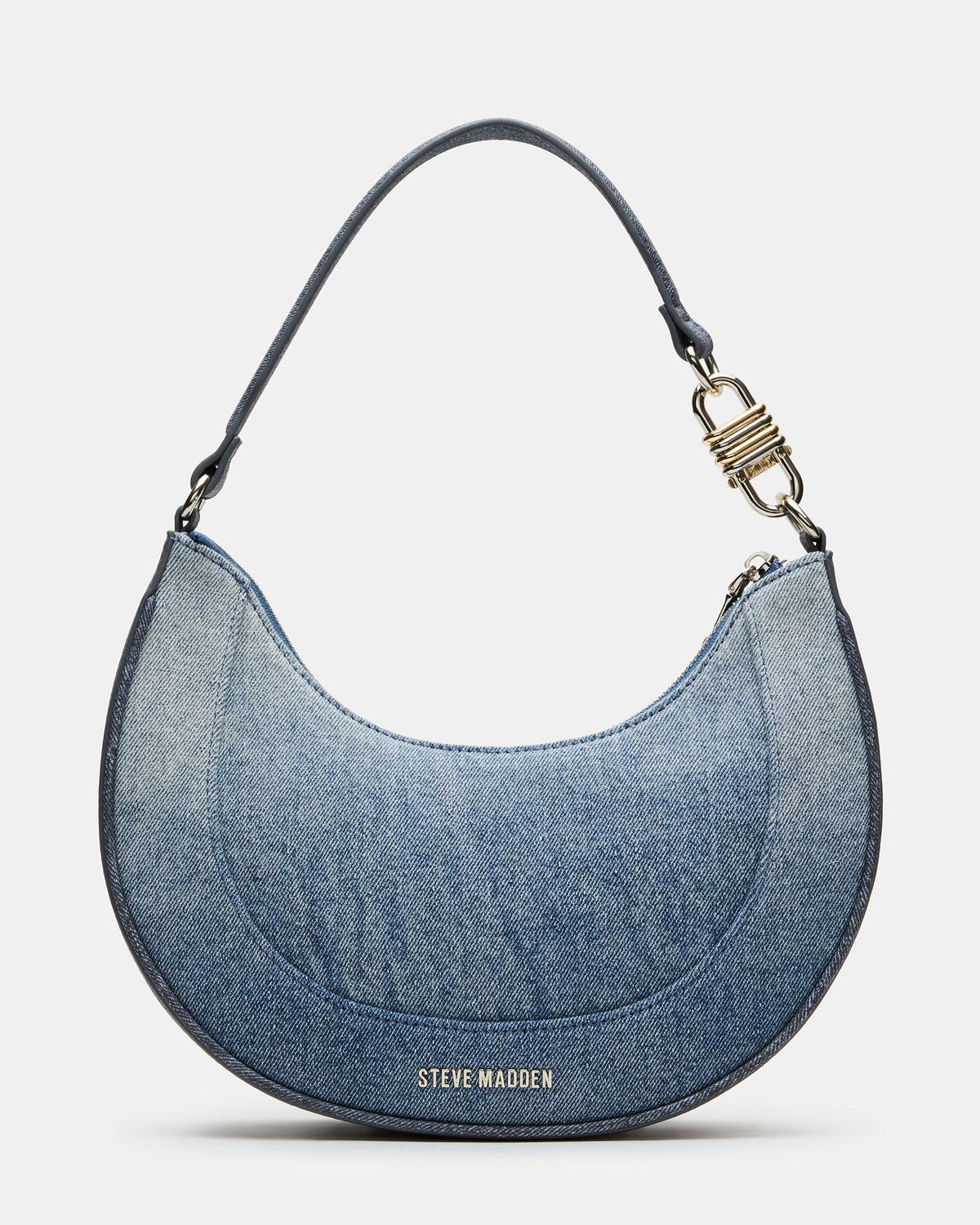LIAMM Bag Denim Shoulder Strap Dome-Studded Women's Handbag - Steve Madden