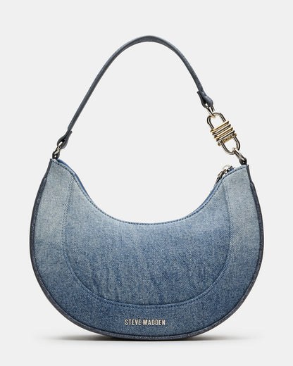 LIAMM Bag Denim Shoulder Strap Dome-Studded Women's Handbag - Steve Madden