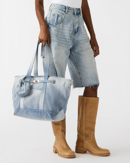 BOAT Bag Denim Shoulder Strap Denim Tote Handbag - Steve Madden