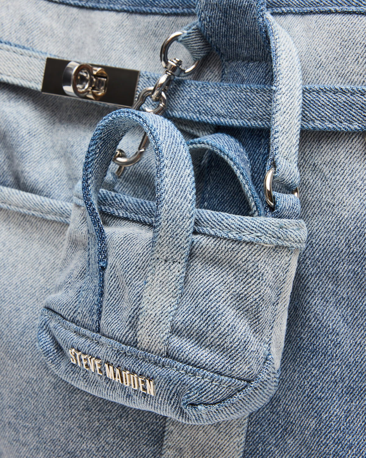BOAT Bag Denim Shoulder Strap Denim Tote Handbag - Steve Madden