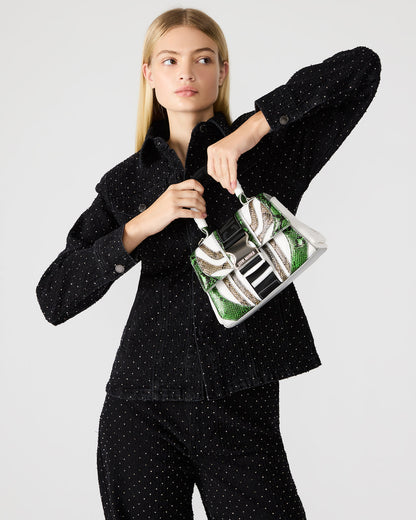 DIEGO Bag Green Metallic Crossbody Strap Women's Handbag - Steve Madden