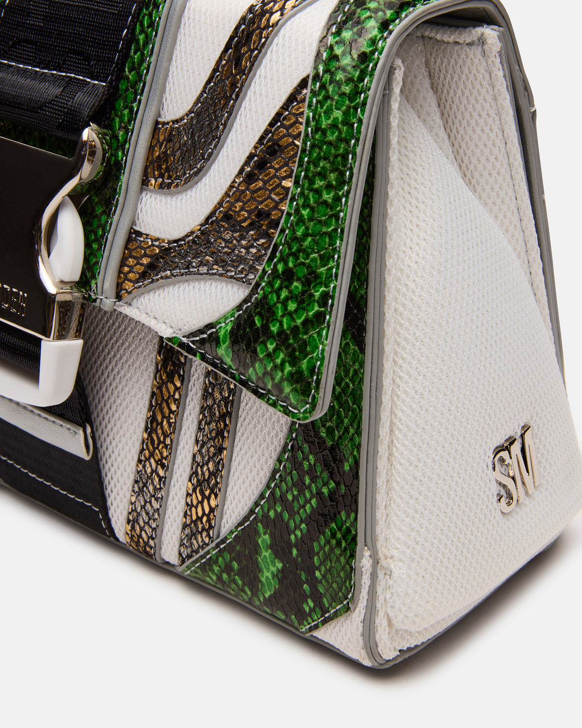 DIEGO Bag Green Metallic Crossbody Strap Women's Handbag - Steve Madden