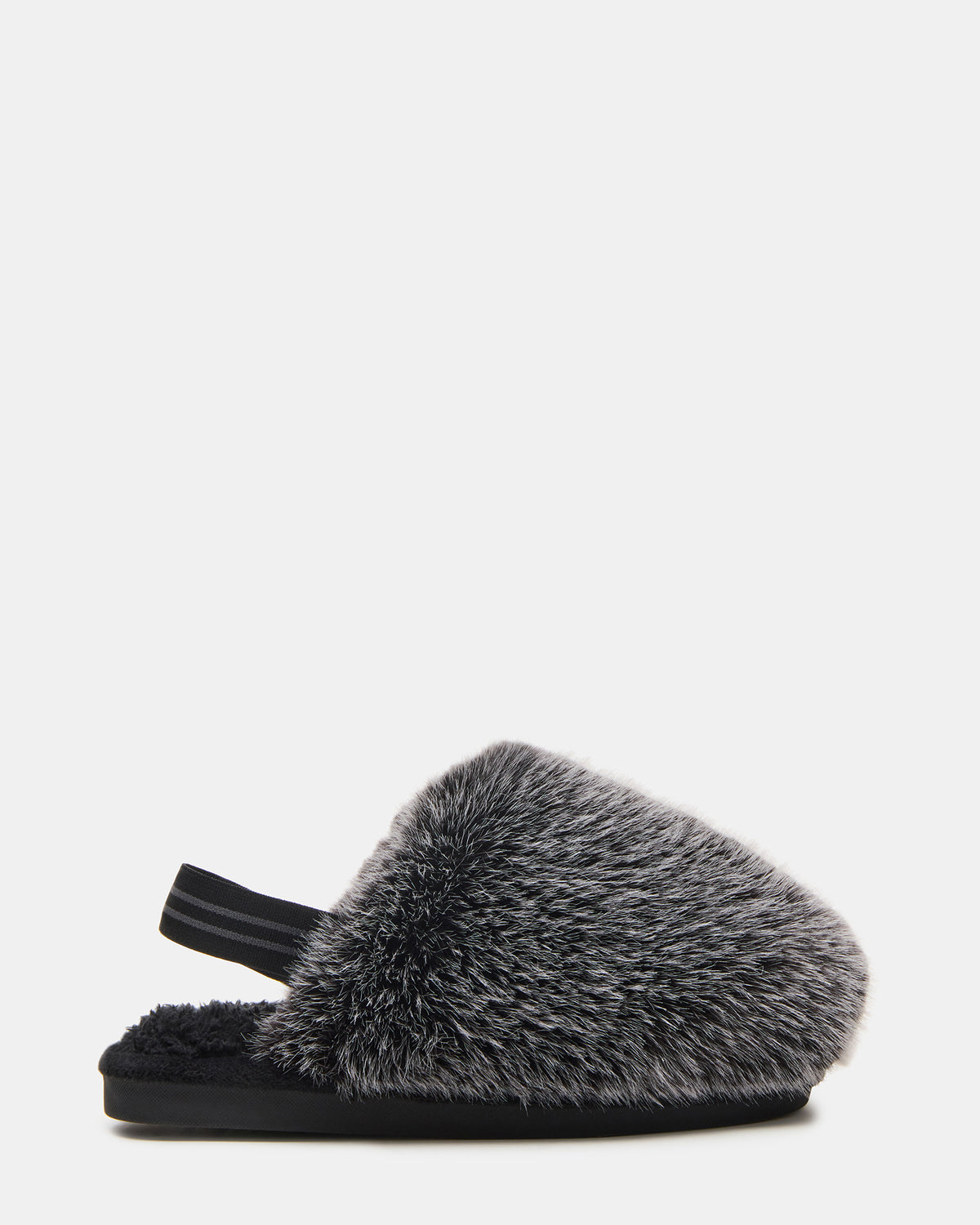 Kids' POOF Grey Slip-On Faux Fur Girls' Flat - Steve Madden