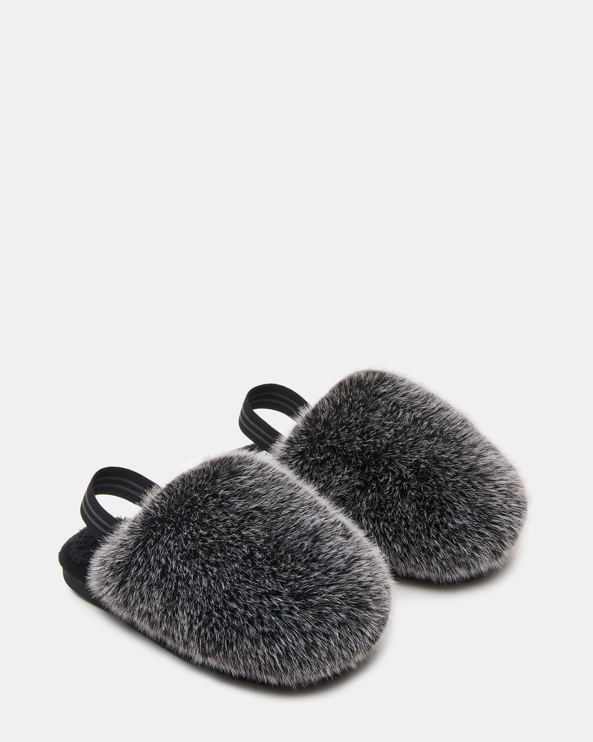 Kids' POOF Grey Slip-On Faux Fur Girls' Flat - Steve Madden
