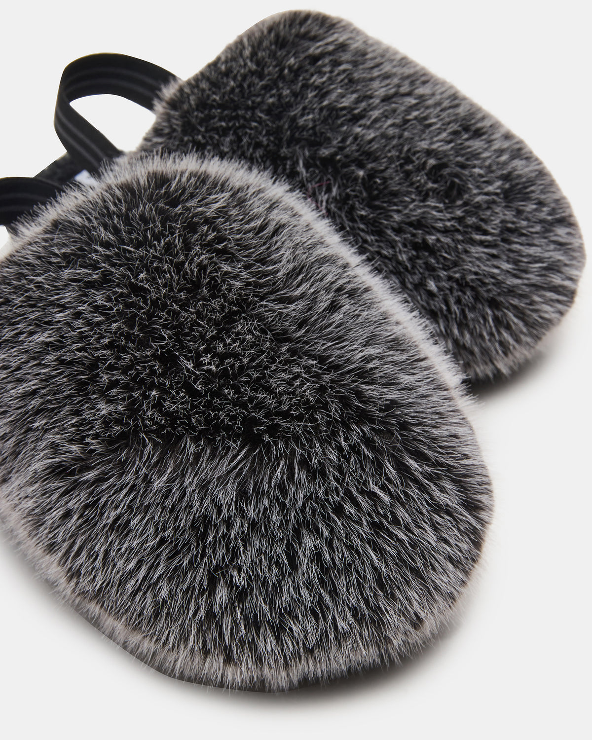Kids' POOF Grey Slip-On Faux Fur Girls' Flat - Steve Madden