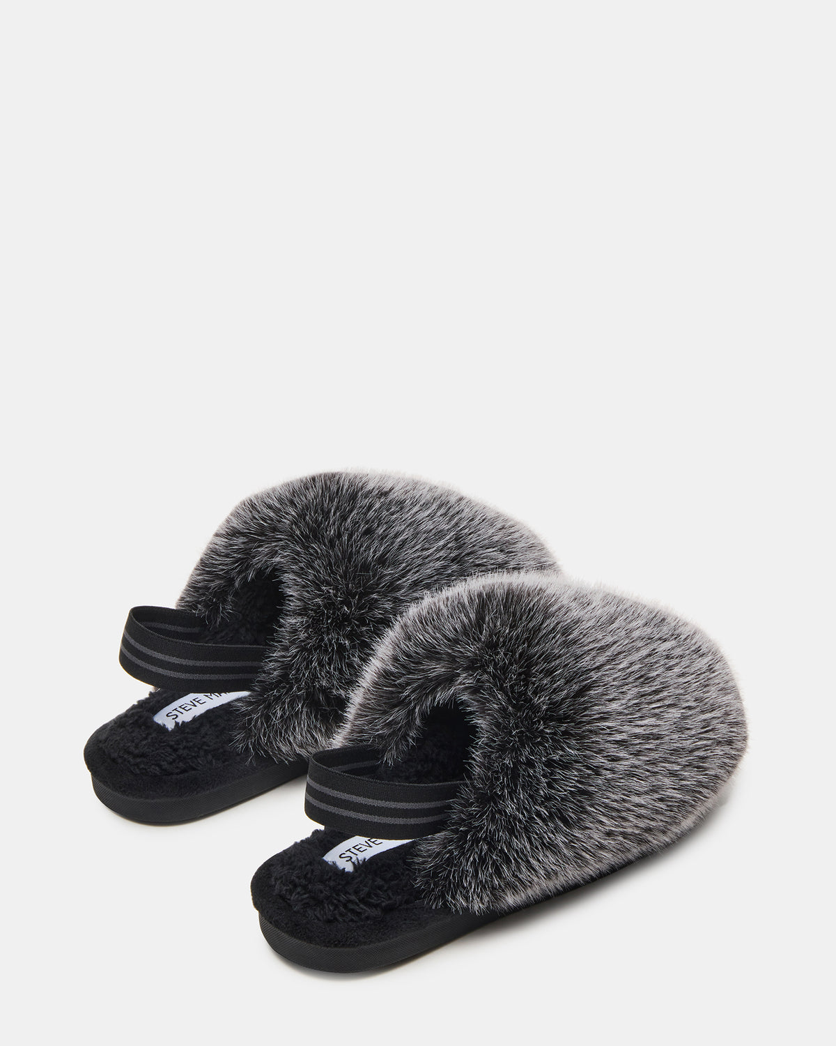 Kids' POOF Grey Slip-On Faux Fur Girls' Flat - Steve Madden