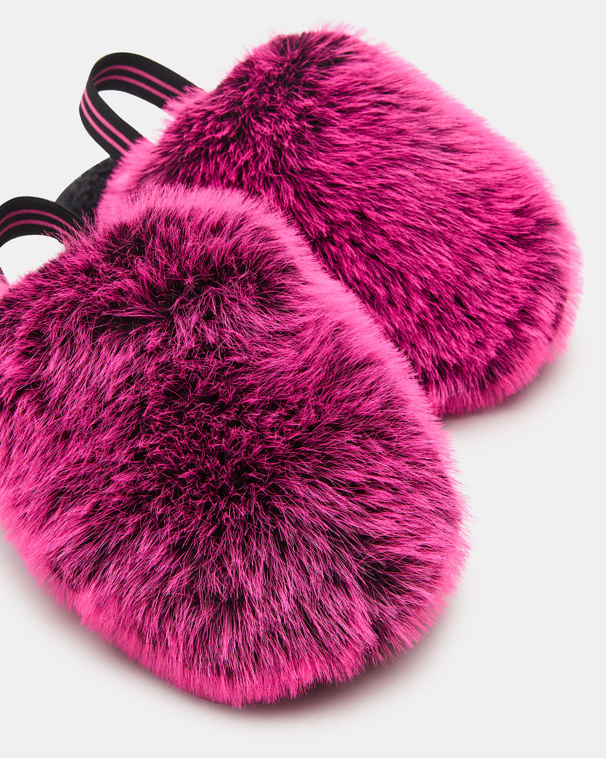 Kids' POOF Fushia Slip-On Faux Fur Girls' Flat - Steve Madden