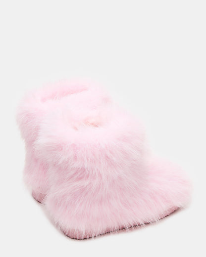 Kids' BEASTIE Pink Faux Fur Girls' Ankle Boot - Steve Madden