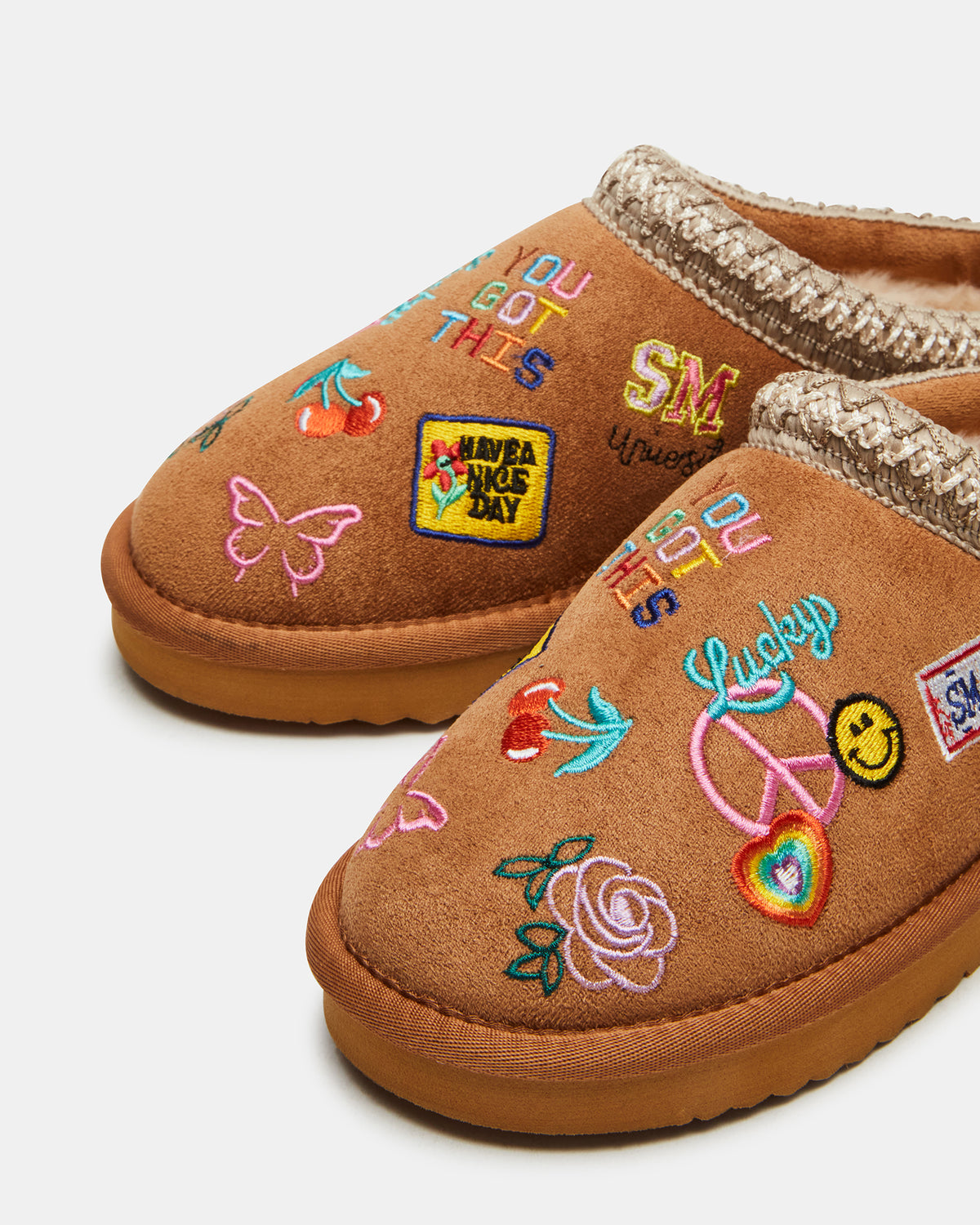 Kids' SELENA Cognac Multi Girls' Slip-On Mule Flat - Steve Madden