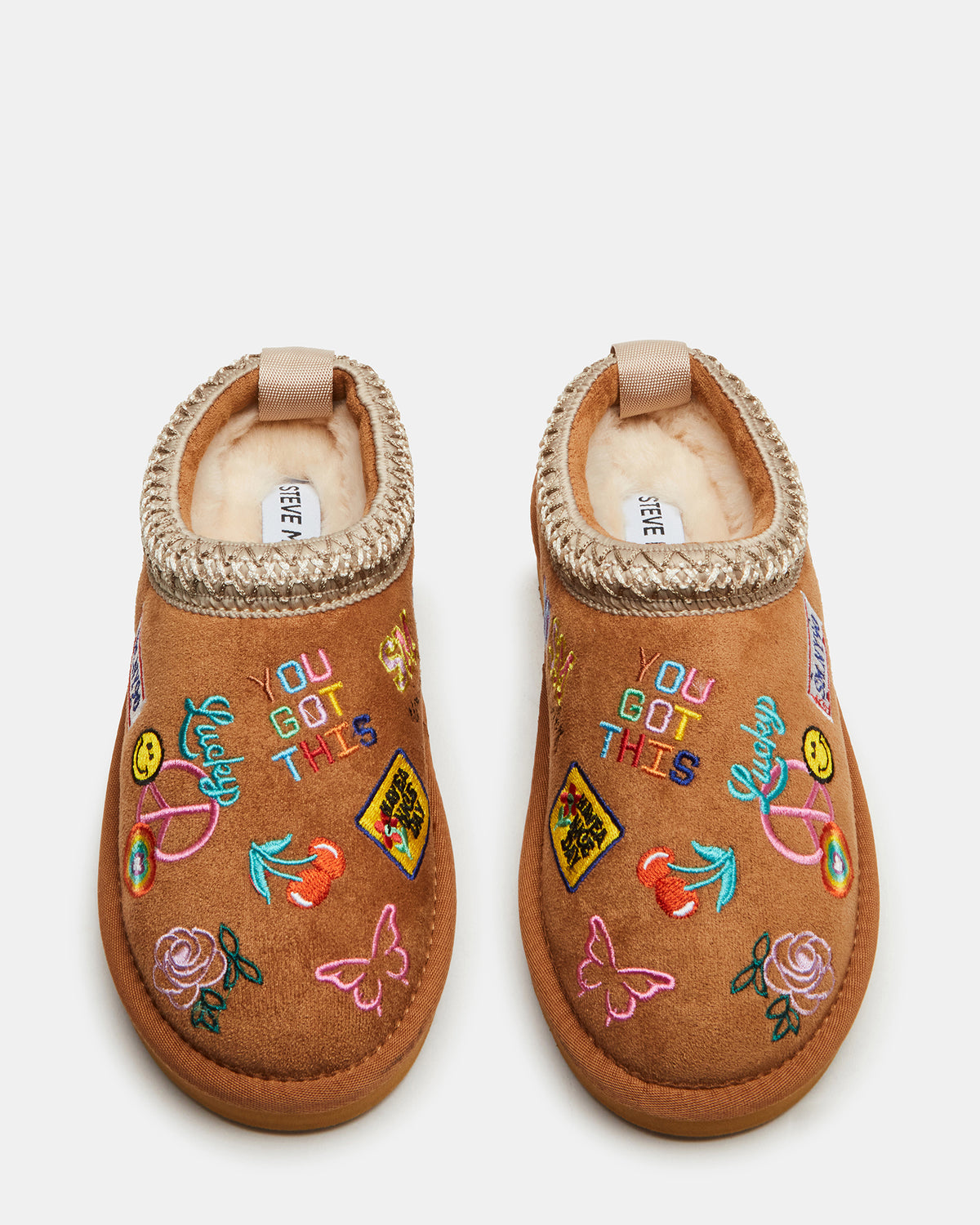Kids' SELENA Cognac Multi Girls' Slip-On Mule Flat - Steve Madden