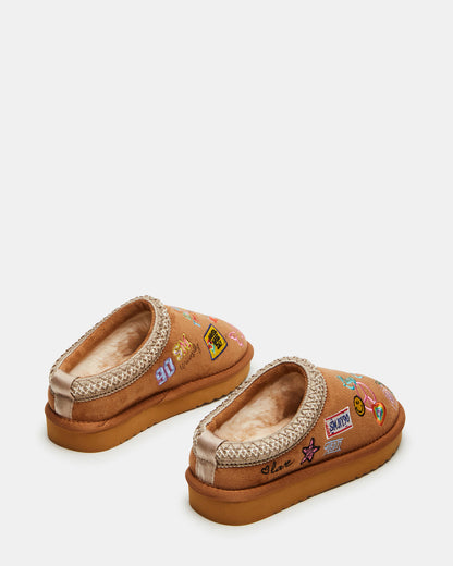 Kids' SELENA Cognac Multi Girls' Slip-On Mule Flat - Steve Madden