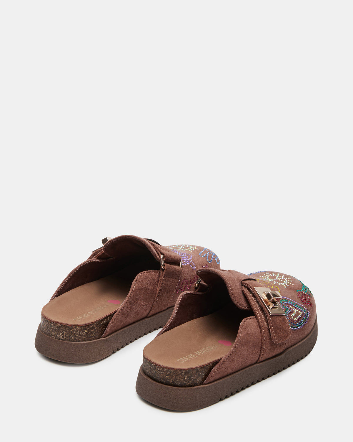 Kids' MONEYY Brown Rhinestones Girls' Slip-On Clog - Steve Madden