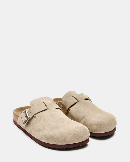 WILDERR Taupe Suede Slip-On Men's Casual Clog - Steve Madden