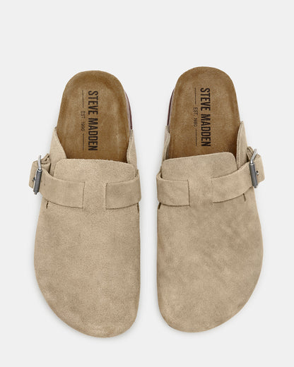 WILDERR Taupe Suede Slip-On Men's Casual Clog - Steve Madden