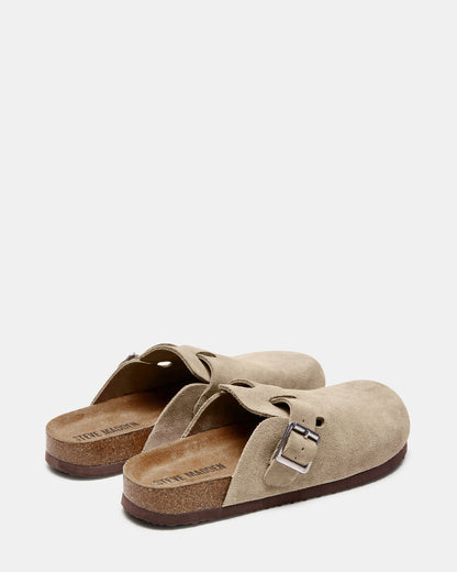 WILDERR Taupe Suede Slip-On Men's Casual Clog - Steve Madden