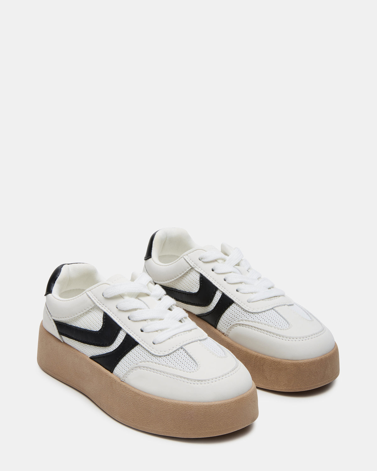 Kids' JERSEY White Girls' Low-Top Platform Sneaker - Steve Madden