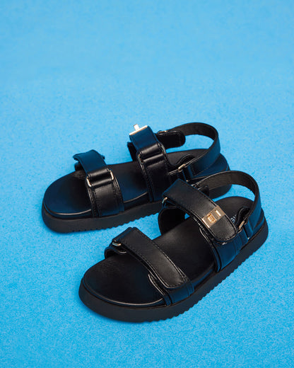Kids' MONA Black Girls' Flatform Sandal - Steve Madden