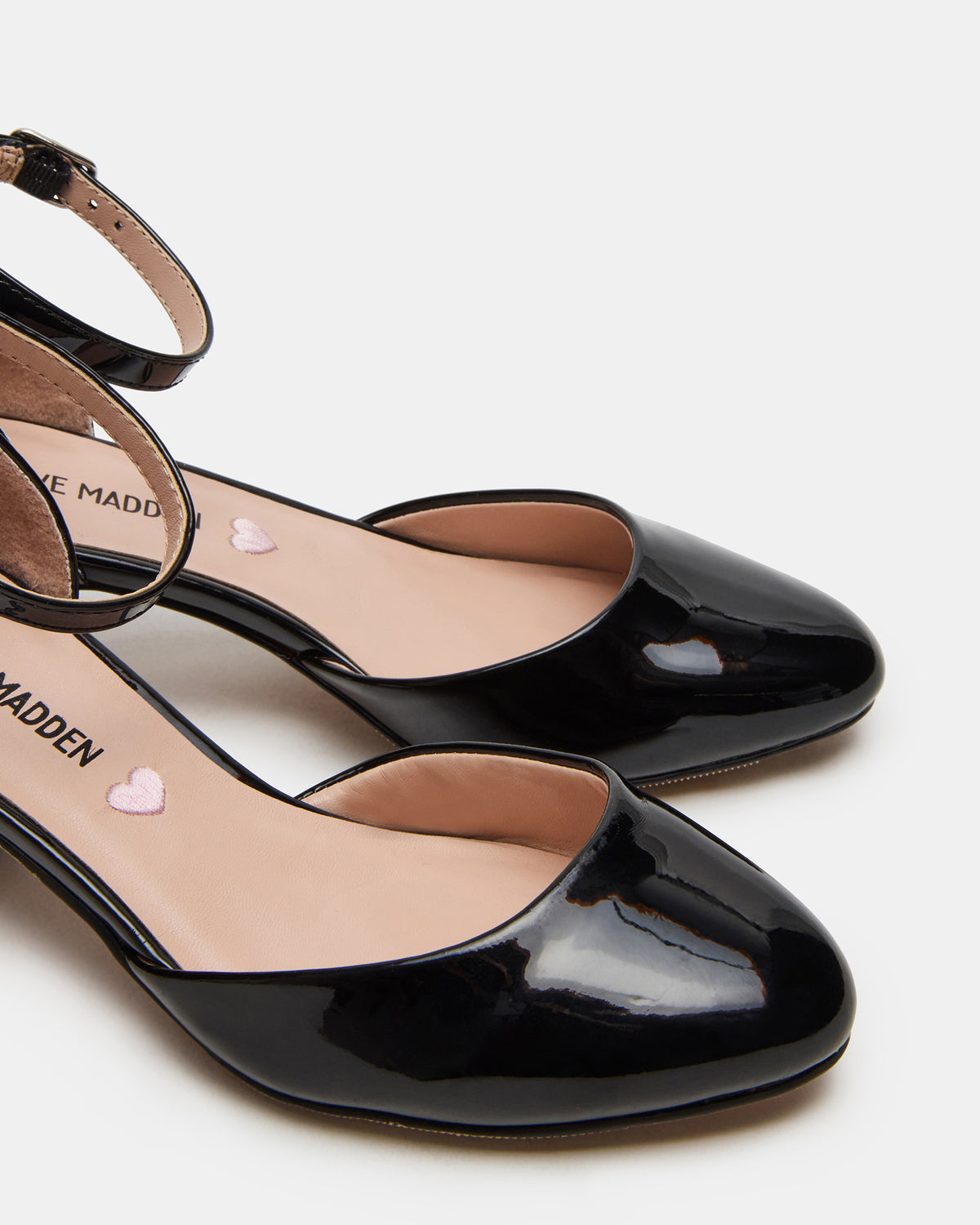 Kids' PRETTYY Black Patent Girls' Block Heel - Steve Madden