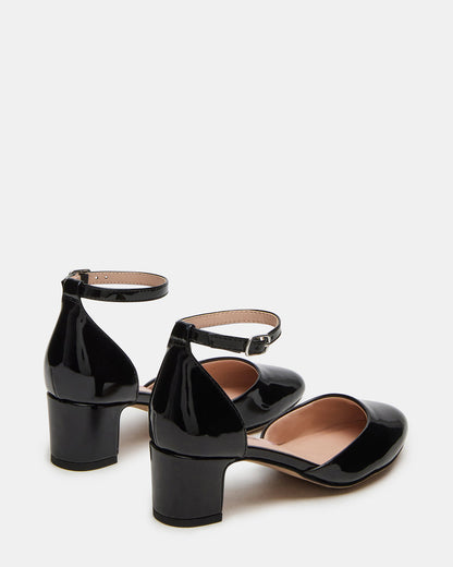 Kids' PRETTYY Black Patent Girls' Block Heel - Steve Madden
